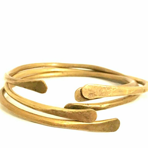 NEW! SET OF 3 GOLDTONE BANGLES BRACELETS - Picture 1 of 2